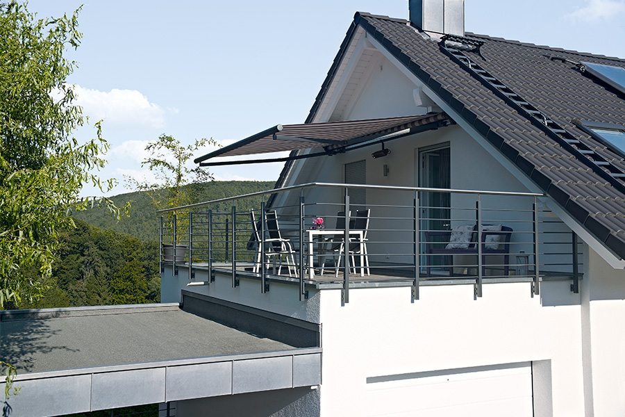terrassen markisen grau